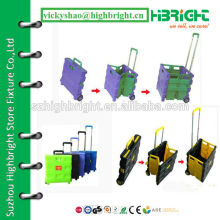portable folding cart with lids